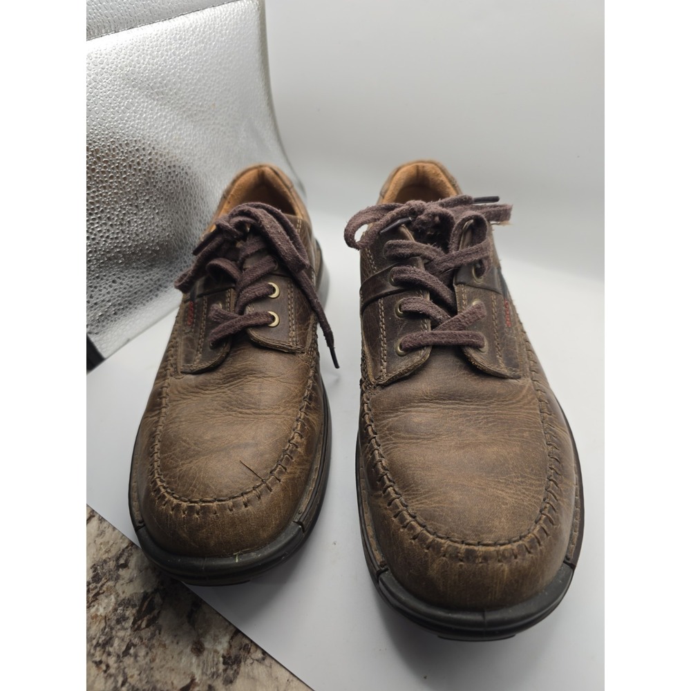 Ecco Seawalker Tie Oxfords Sneakers Shoes Mens Brown Leather Lace Up 43 Size 10